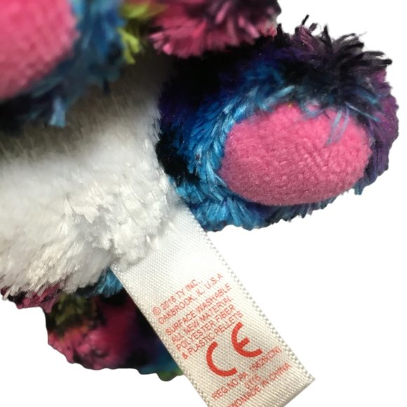 Ty Beanie Boo Dotty Leopard Plush Stuffed Animal Pink Sparkle Glitter Eyes 6" - Picture 8 of 8